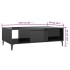 Mesa de centro madera contrachapada negro brillo