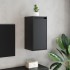 Armarios de pared 2 uds madera maciza de pino negro 30x30x60