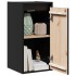 Armarios de pared 2 uds madera maciza de pino negro 30x30x60