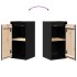 Armarios de pared 2 uds madera maciza de pino negro 30x30x60