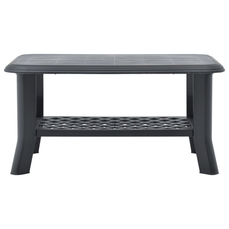 Mesa de centro de plástico gris antracita 90x60x46