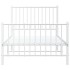 Estructura cama sin colchón con estribo metal blanco 90x190