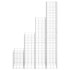 Arriates de gaviones 4 unidades hierro 30x30x50/100/150/200