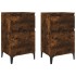 Mesitas de noche 2 uds color roble ahumado 40x35x70