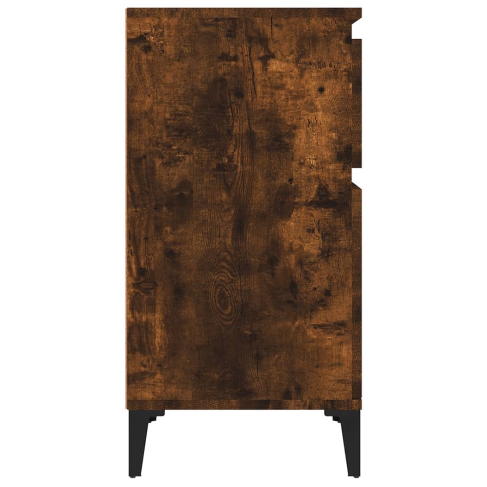 Mesitas de noche 2 uds color roble ahumado 40x35x70