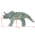 Dinosaurio triceratops de peluche de pie verde