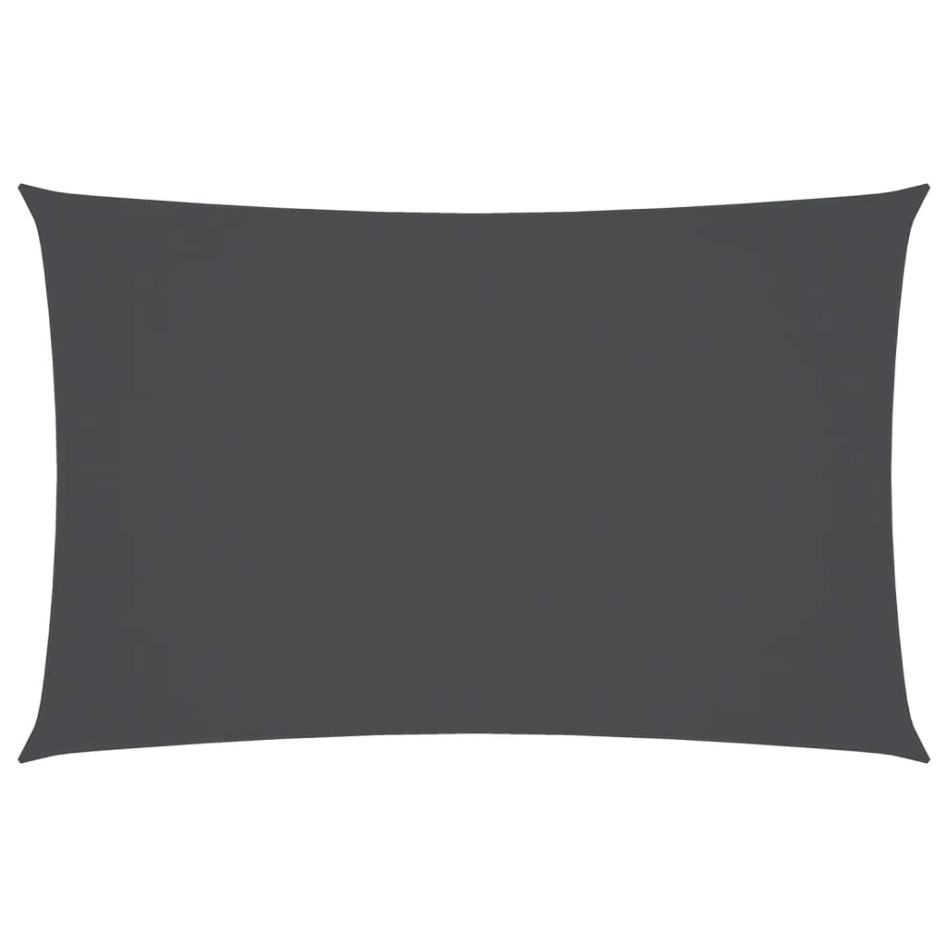 Toldo de vela rectangular tela Oxford gris antracita 3,5x5