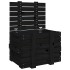 Caja de almacenaje madera maciza de pino negra 58x40,5x42