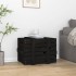 Caja de almacenaje madera maciza de pino negra 58x40,5x42