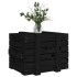 Caja de almacenaje madera maciza de pino negra 58x40,5x42