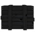 Caja de almacenaje madera maciza de pino negra 58x40,5x42