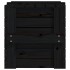 Caja de almacenaje madera maciza de pino negra 58x40,5x42