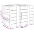Caja de almacenaje madera maciza de pino negra 58x40,5x42