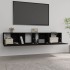 Muebles para TV 2 uds madera contrachapada negro 80x30x30