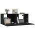 Muebles para TV 2 uds madera contrachapada negro 80x30x30