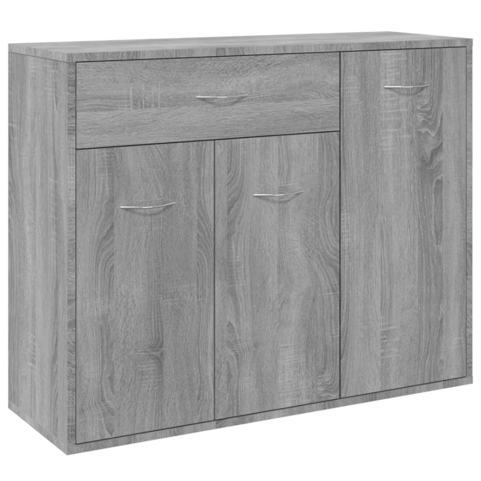 Aparador de madera contrachapada gris Sonoma 88x30x70