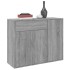 Aparador de madera contrachapada gris Sonoma 88x30x70