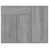 Aparador de madera contrachapada gris Sonoma 88x30x70