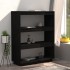 Estantería/divisor de espacios madera pino negro 80x35x103