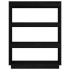 Estantería/divisor de espacios madera pino negro 80x35x103