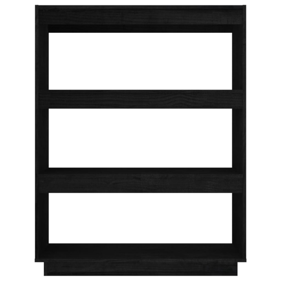Estantería/divisor de espacios madera pino negro 80x35x103