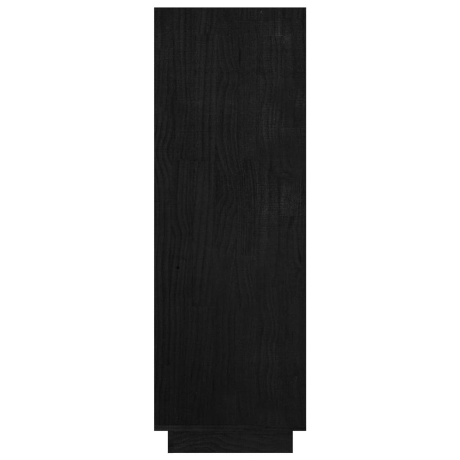 Estantería/divisor de espacios madera pino negro 80x35x103