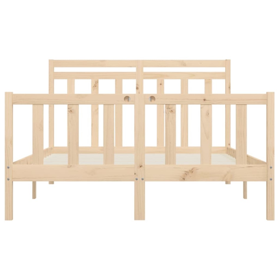 Estructura de cama de madera maciza de pino 160x200