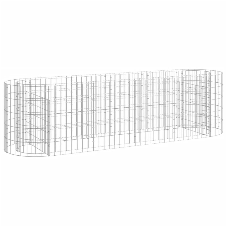 Arriate de gaviones de hierro galvanizado 190x50x50