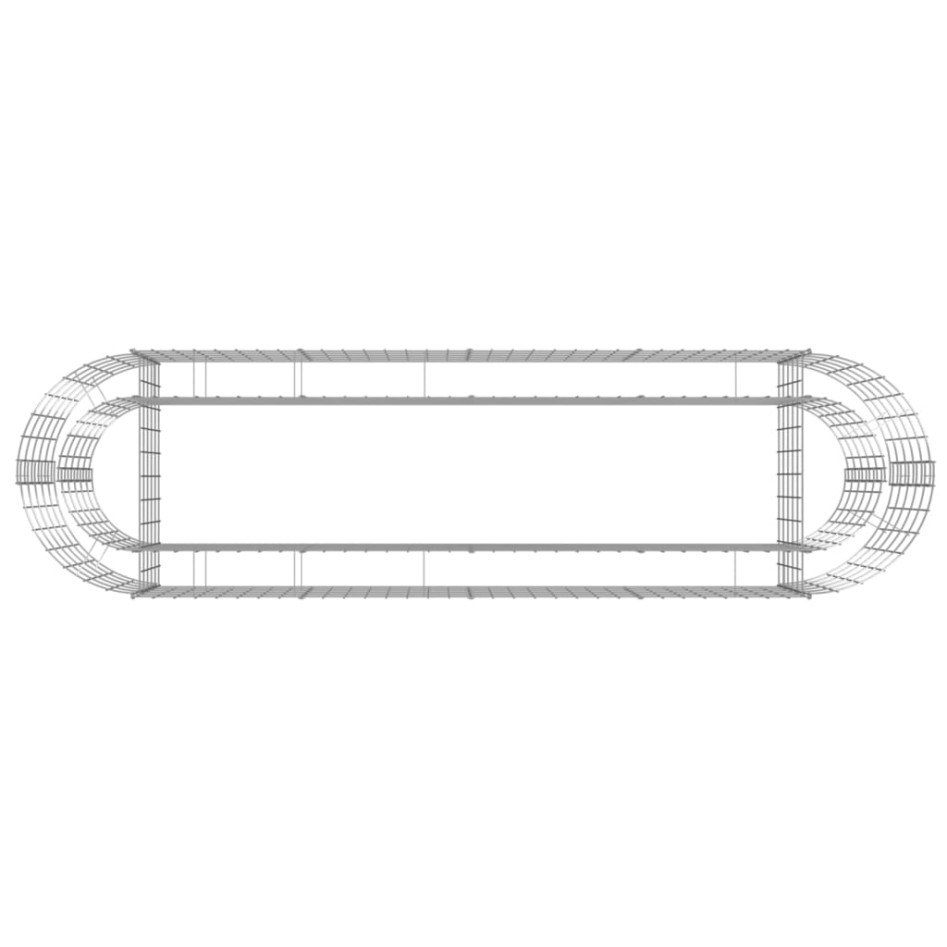 Arriate de gaviones de hierro galvanizado 190x50x50