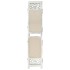 Biombo divisor de 4 paneles de tela color crema 140x165