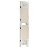 Biombo divisor de 4 paneles de tela color crema 140x165