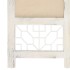 Biombo divisor de 4 paneles de tela color crema 140x165