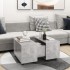 Mesa de centro madera contrachapada gris hormigón 60x60x38
