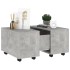 Mesa de centro madera contrachapada gris hormigón 60x60x38