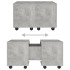 Mesa de centro madera contrachapada gris hormigón 60x60x38