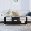 Mesa de centro madera contrachapada negro 102x50x40 cm