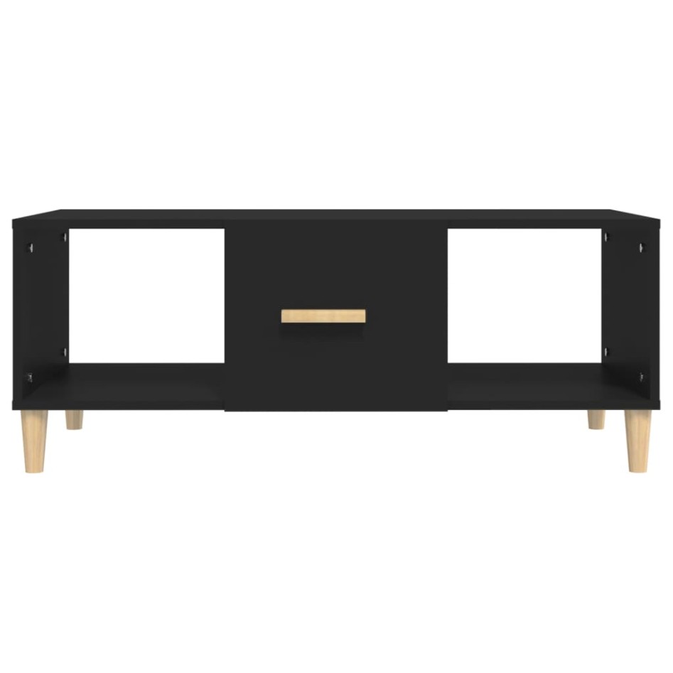 Mesa de centro madera contrachapada negro 102x50x40