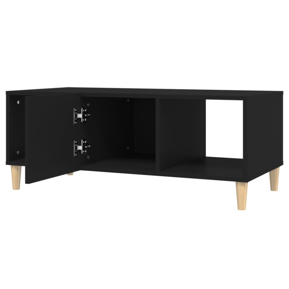 Mesa de centro madera contrachapada negro 102x50x40