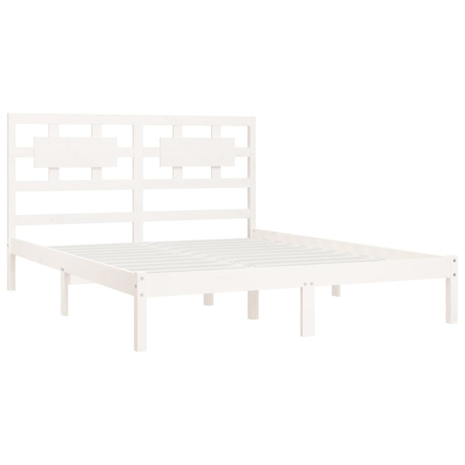 Estructura de cama madera maciza de pino blanca 120x200