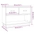 Mueble para TV madera maciza de pino blanco 90x40x60