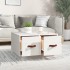 Mesa de centro de madera maciza de pino blanco 60x53x35