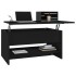 Mesa de centro madera contrachapada negro 80x50x40