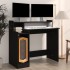 Escritorio con luz LED madera contrachapada negro 97x45x90