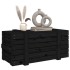 Caja de almacenaje madera maciza de pino negro 91x40,5x42