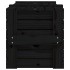 Caja de almacenaje madera maciza de pino negro 91x40,5x42