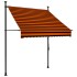 Toldo manual retráctil con LED naranja y marrón 150