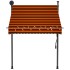 Toldo manual retráctil con LED naranja y marrón 150