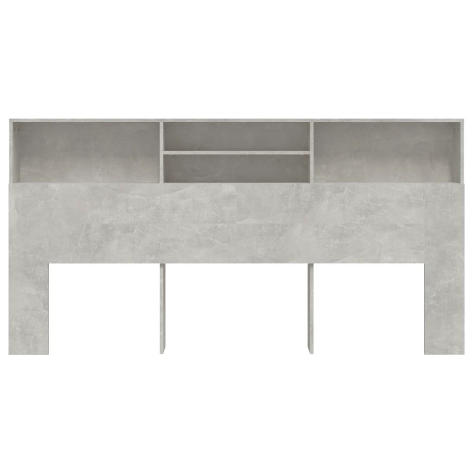 Mueble cabecero gris hormigón 200x19x103,5