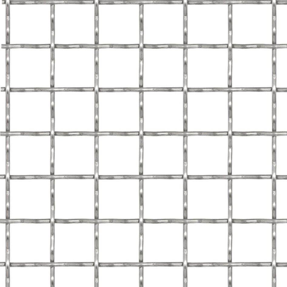 Panel de malla alambre rizado acero inox. 100x85 cm 31x31x3