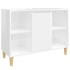 Armario de lavabo madera contrachapada blanco brillo